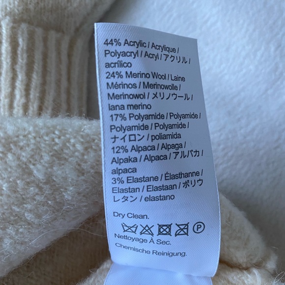 J Crew Stretch Wool V Neck Tunic Cream - Picture 9 of 11